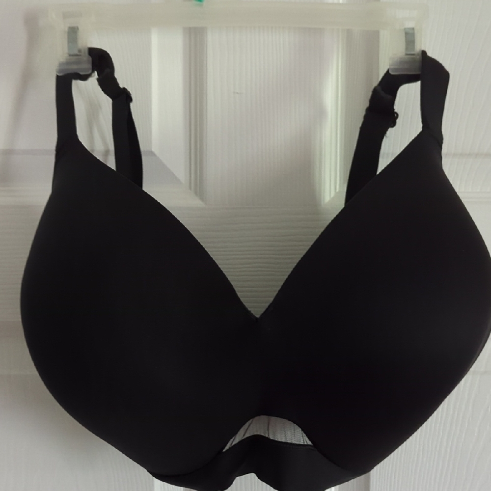 Cacique Black Full Coverage Bra with Wide Straps